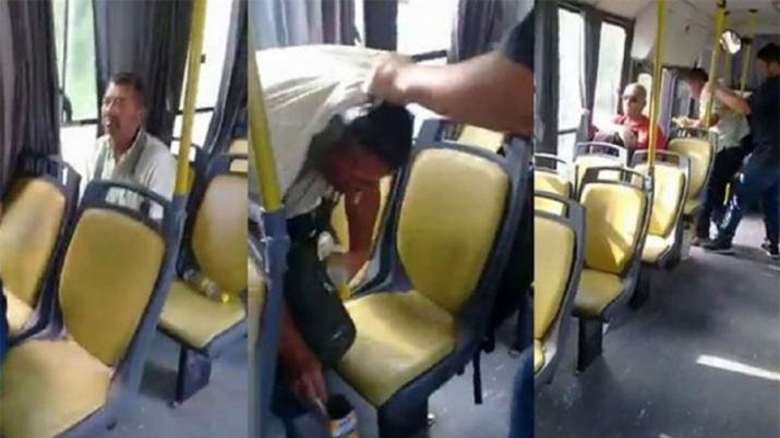 VIDEO: se masturbó en un colectivo y lo bajaron a las piñas