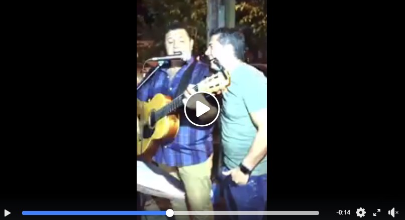 Todo por un voto: Orrego cantó en una parrillada