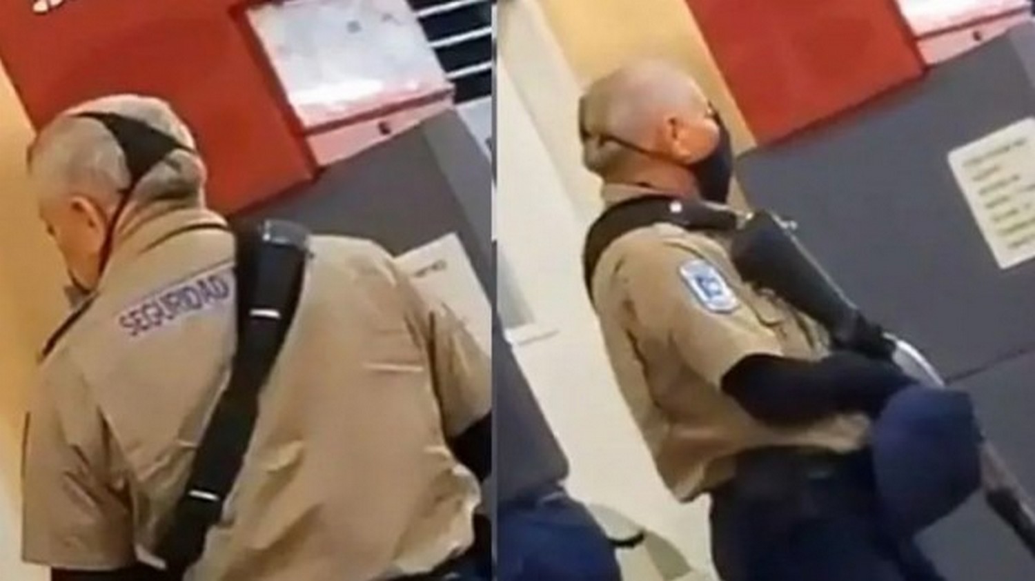 Sin barbijo, un policía decidió protegerse con una tanga