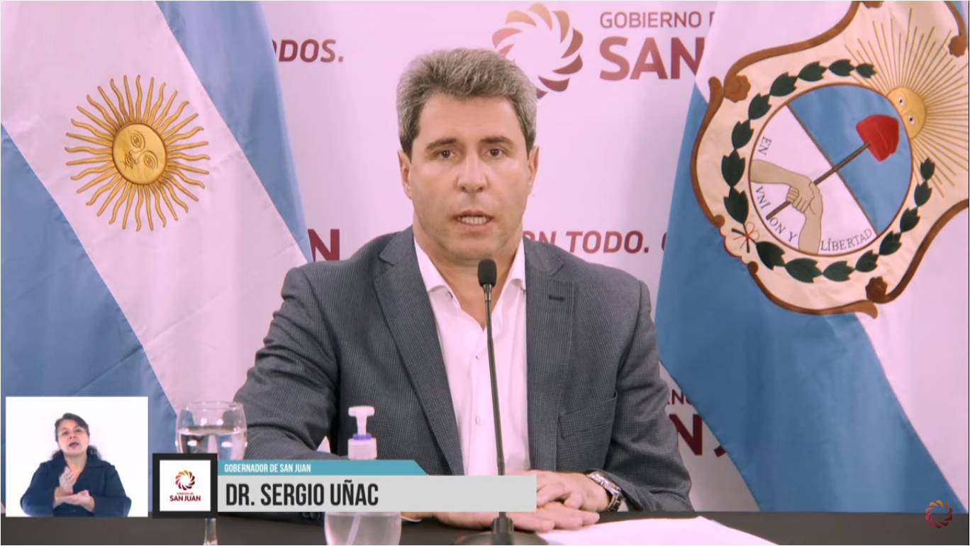 Uñac detalló cómo serán las flexibilizaciones desde el lunes 11