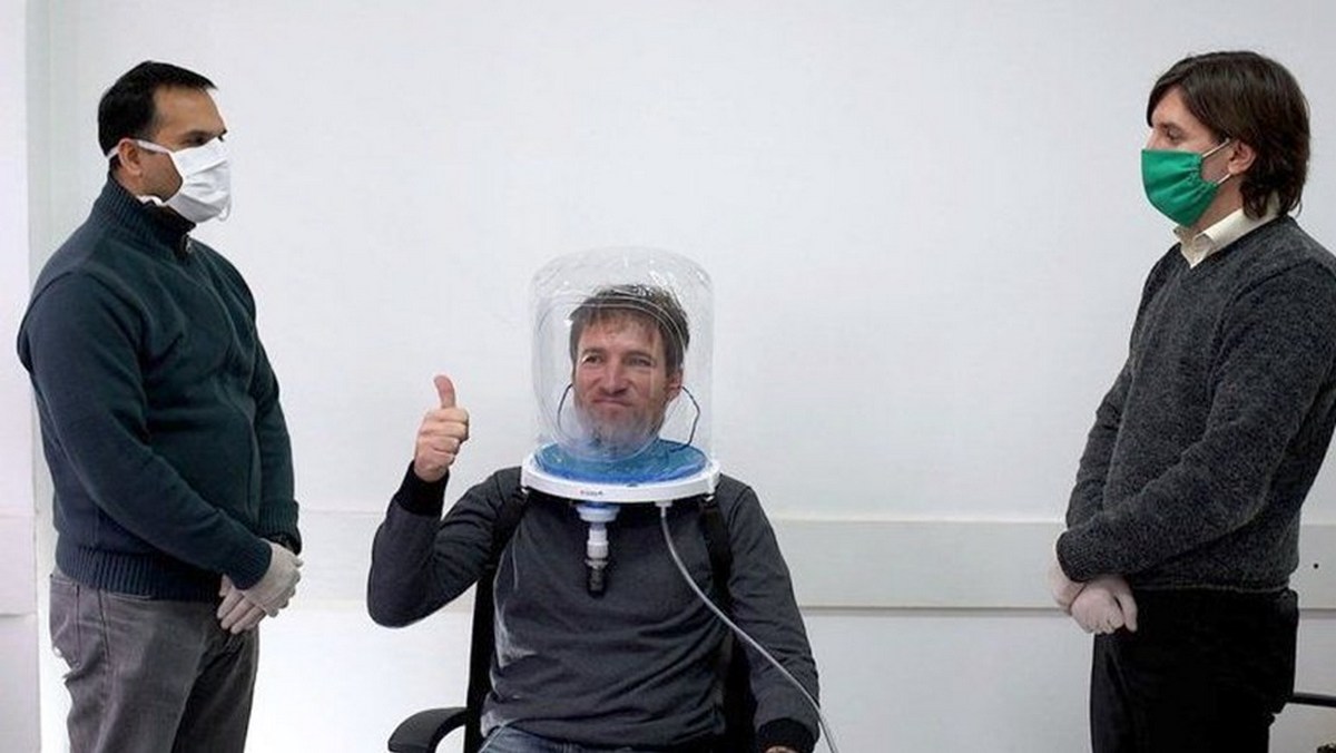 Desarrollaron un casco que evitaría el uso del respirador