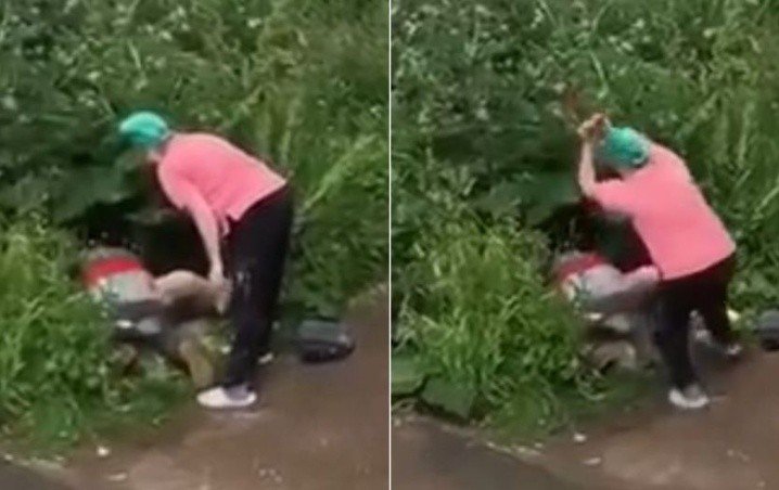 Hacían el “delicioso” en el jardín cuando la abuela los golpeó y corrió
