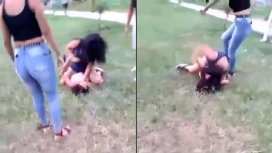 Brutal pelea de una adolescente con discapacidad