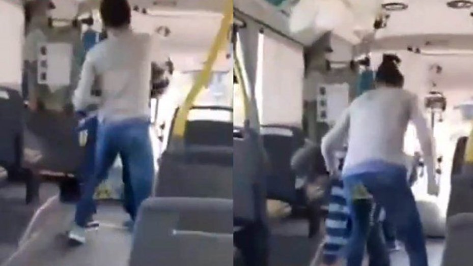 Una joven se encontró con su abusador en el colectivo y lo bajó a trompadas