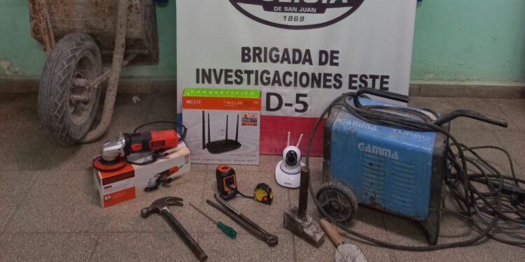 Esclarecen dos robos y recuperan elementos en Caucete