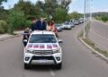 Gioja y Gramajo en una masiva caravana en Jáchal