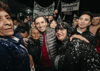 Andino estuvo en Capital con Baistrocchi y en Caucete con Carina Solar