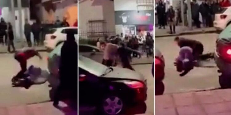 El video de la brutal golpiza de patovicas a un hombre y su hijo en un boliche