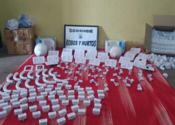 Roban en un negocio de electricidad y la policía recupera todo lo sustraído