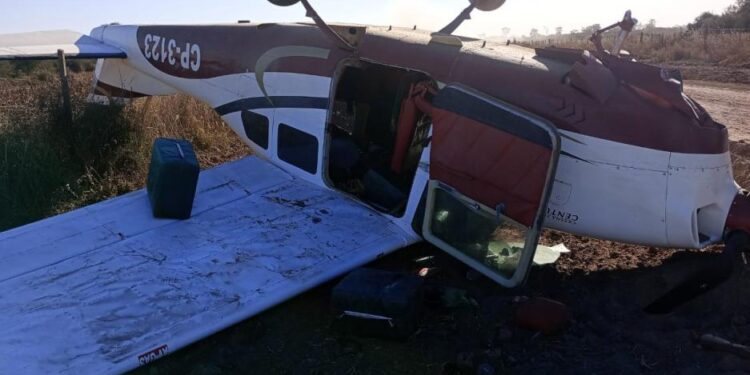 Se estrelló una avioneta en Chaco con 324 kg de cocaína en su interior