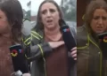 La dura caída en vivo de una periodista mientras cubría la inundación de La Plata