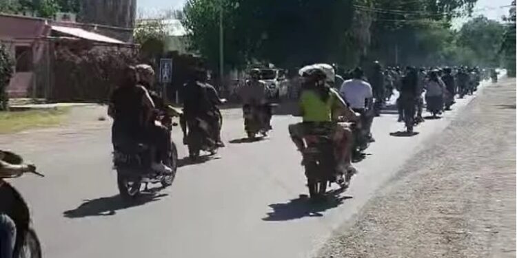 Se realizó una caravana despidiendo a Mario Casivar, el hombre fallecido en Albardón