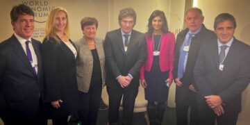 Milei tuvo su primera reunión con la titular del FMI en Davos