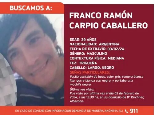 Activaron un operativo de búsqueda en San Juan