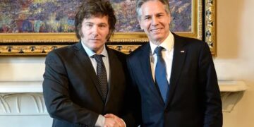 “Argentina ha decidido volver al lado del progreso, al lado de la democracia”, dijo Milei tras reunirse con Blinken