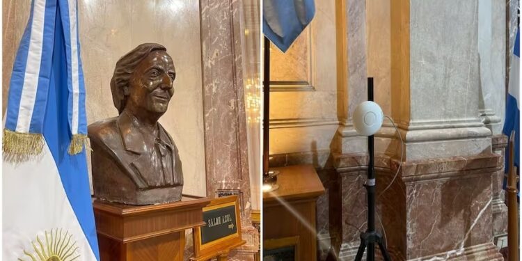 Villarruel hizo retirar un busto de Néstor Kirchner del Senado: “Yo no soy su viuda”