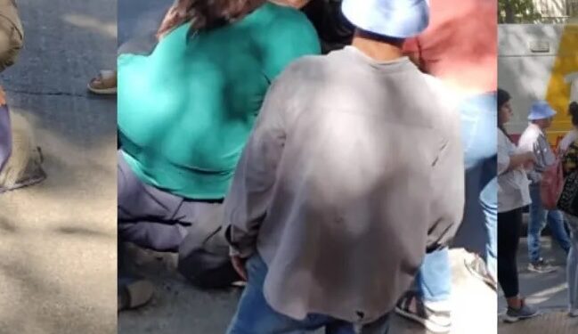 Un peatón sanjuanino fue embestido, en la puerta de una escuela