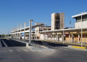 Las imágenes del centro sanjuanino desértico por el paro de colectivos