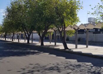 Las imágenes del centro sanjuanino desértico por el paro de colectivos