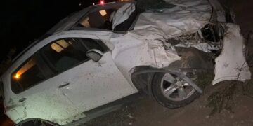 Una familia entera volcó en San Juan