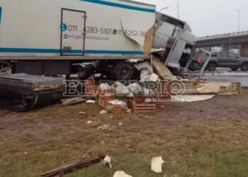 Un camionero sanjuanino se quedó sin frenos en la ruta y se accidentó