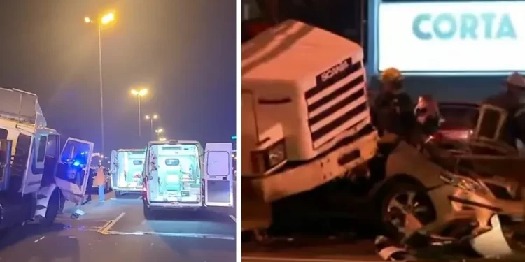 Accidente fatal: hay 2 muertos y un menor internado tras un choque múltiple