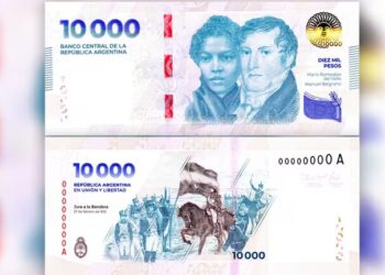 Los nuevos billetes de 10.000 pesos ya están en circulación en el país