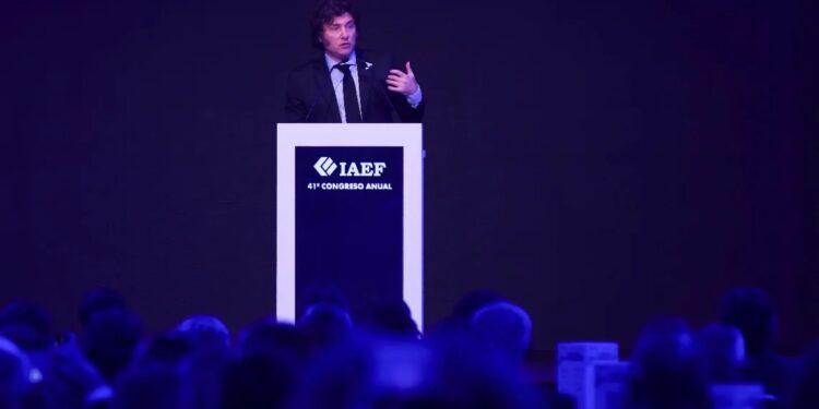 Milei, en el IAEF: “Voy a vetar proyectos del Congreso que nos rompan el equilibrio fiscal, me importa tres carajos”