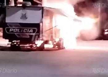 Grave ataque con una bomba molotov a una Casilla Policial en Santa Lucía
