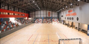 Pocito: trabajos en el Estadio Marcelo García para el Nacional de Vóley