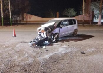 Un fuerte choque en Pocito dejó a dos heridos