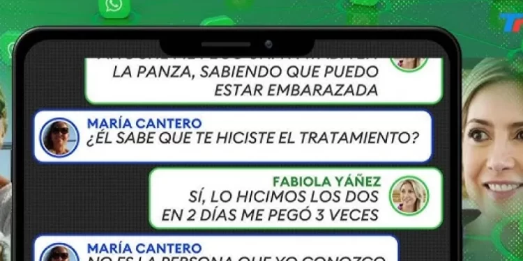Los chats donde Fabiola cuenta que Alberto le pegó cuando estaba embarazada