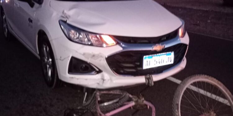 Ruta 183: Automovilista embistió a ciclista en estado de ebriedad en 9 de Julio