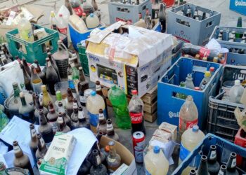 Destruyen en Caucete una importante cantidad de bebidas alcohólicas