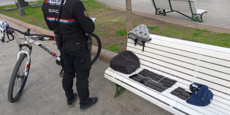Operativo en la Plaza 25 de Mayo: Detienen a dos hombres con 14 celulares robados