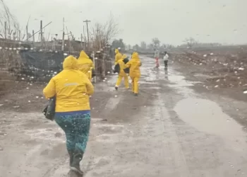 Ante la ausencia municipal, Marcelo Orrego envió asistencia a Caucete