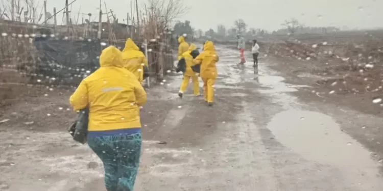 Ante la ausencia municipal, Marcelo Orrego envió asistencia a Caucete