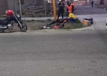 Accidente entre dos motos en Santa Lucía dejó cuatro personas hospitalizadas
