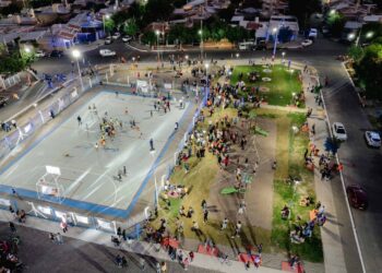 Chimbas sumó un nuevo espacio deportivo y recreativo en el Barrio Andacollo 8