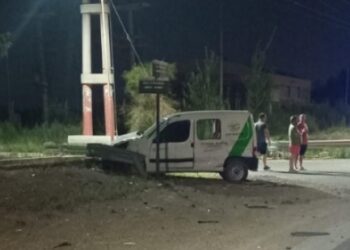 Vehículo de la Municipalidad de San Martín involucrado en grave accidente