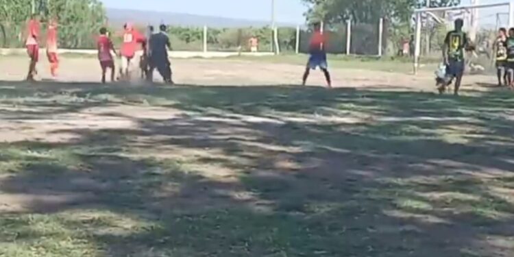 VIDEO: Jugadores agredieron a un árbitro y atacan a la policía en pleno partido
