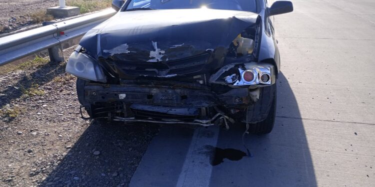 Pocito: conductora trasladada al Hospital tras fuerte impacto en Ruta 40 y Calle 7