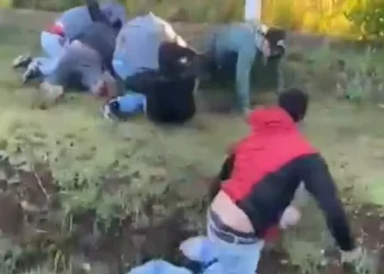 VIDEO: Violenta pelea a ladrillazos en la Fiesta Nacional del Chivo