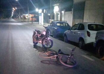 Impactante accidente en Caucete: motociclista atropelló a una mujer en su bicicleta