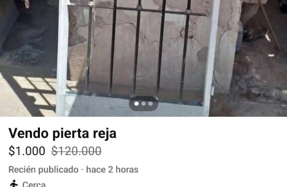 Robó una puerta en Rivadavia y la puso a la venta en Facebook: terminó detenido