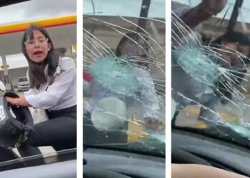 Destrozó a cadenazos el parabrisas de su ex: “Te voy a hacer mier… ya vas a ver”