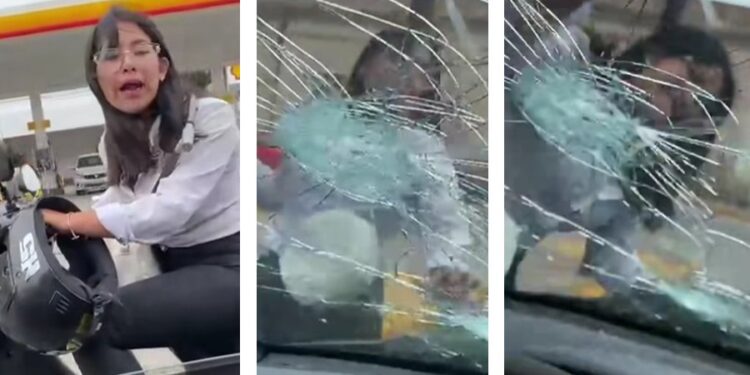 Destrozó a cadenazos el parabrisas de su ex: “Te voy a hacer mier… ya vas a ver”