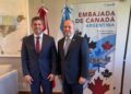 Marcelo Orrego se reunió con el embajador de Canadá en Argentina