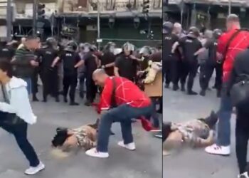 Jubilada de 87 años golpeada salvajemente e internada en marcha al Congreso