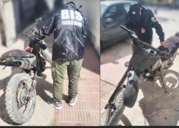 Allanamiento en Pocito: encontraron una moto con números adulterados